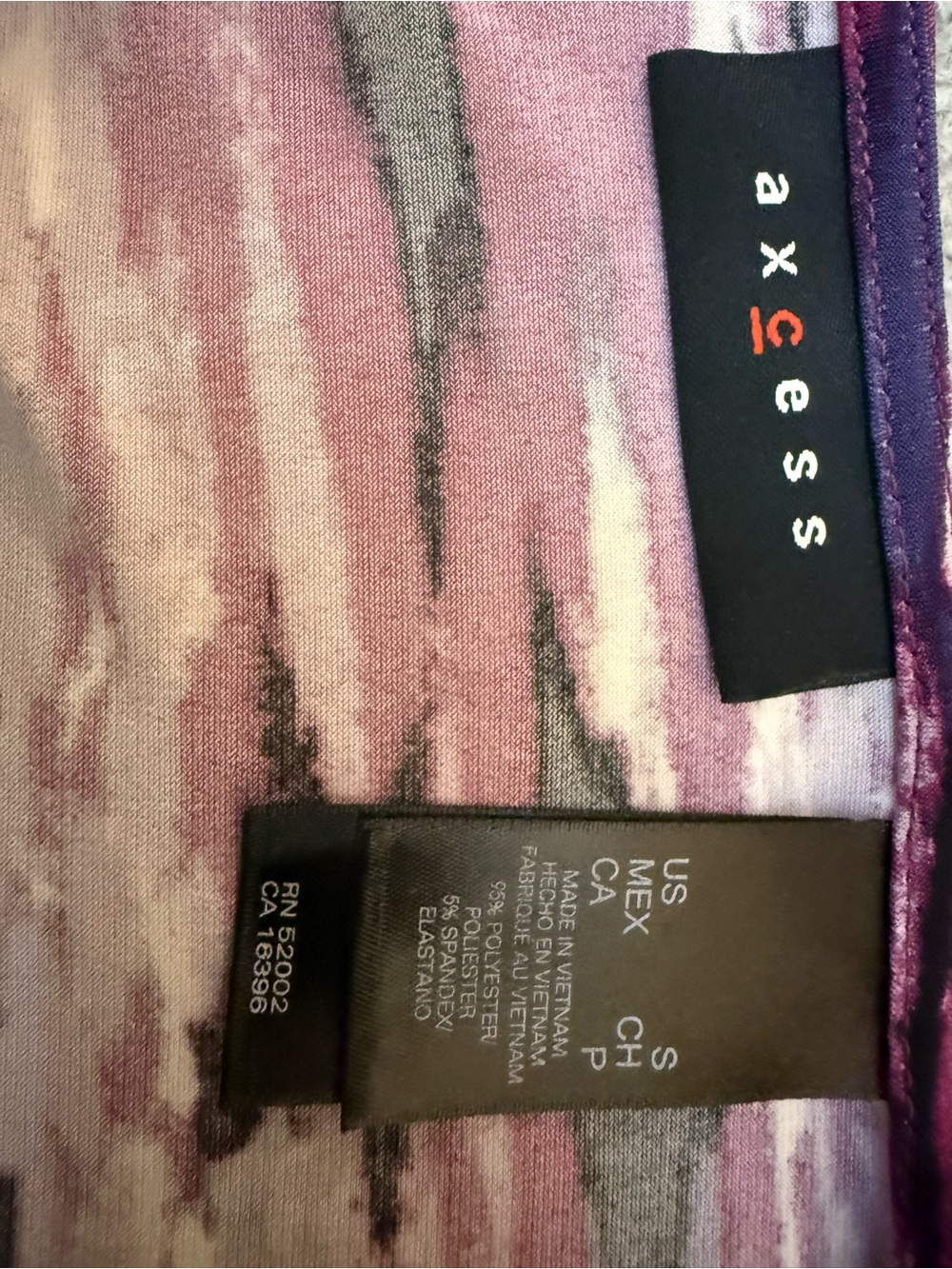 Axcess Magenta and Navy Striped Cowl-Neck Midi Dress - Picture 6 of 6